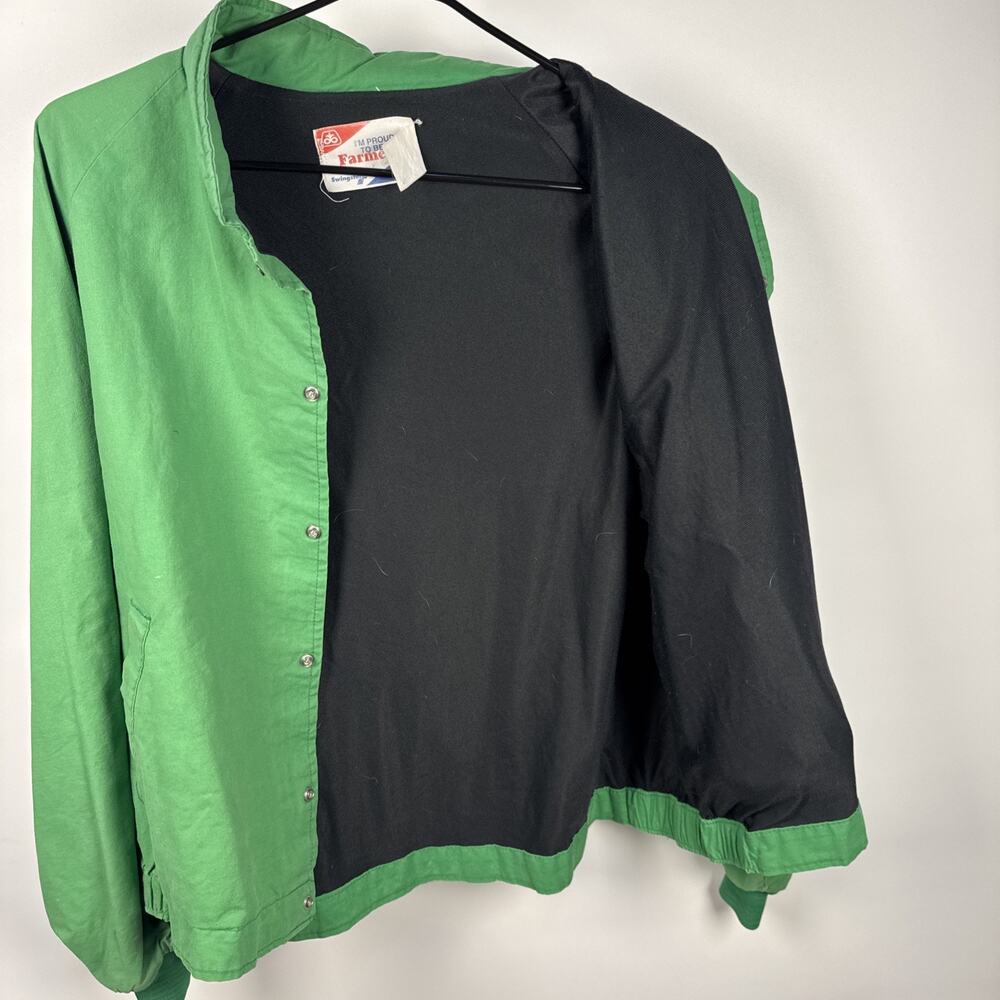 Vintage 80’s Swingster Pioneer Seed Men’s L Snap Green Farmer Jacket USA - Picture 7 of 7